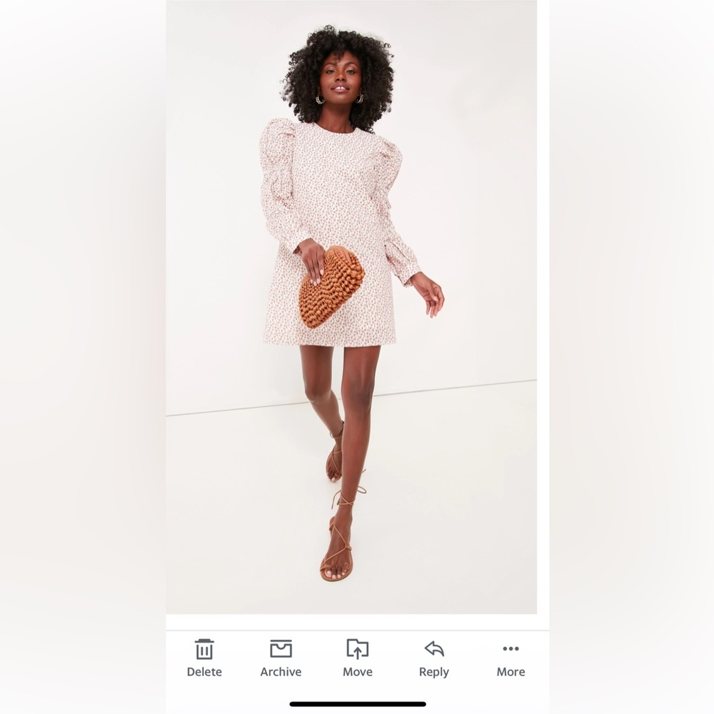 Floral puffed sleeve mini dress by Hyacinth House for Tuckernuck.